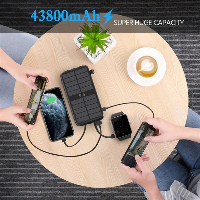 20W Fast Charge Crossroad SolarBoost 43800mAh Powerbank with Wireless Charging