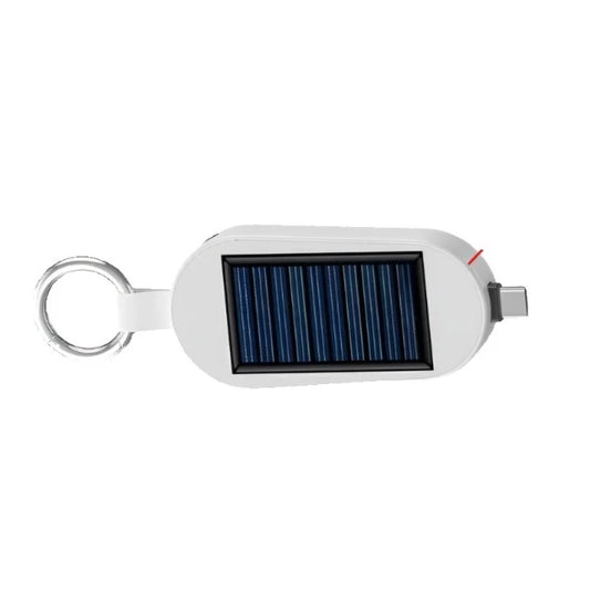Crossroad SolarKey Mini 3000mAh Powerbank with Type-C Charging White